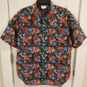 Rainbow Rules Disney Lilo & Stitch Christmas Short-Sleeve Hawaiian Shirt - XL